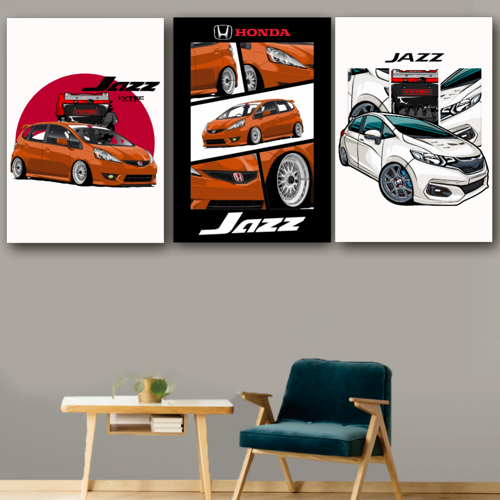 Kayu Gilan Racing 木製海報 HONDA JAZZ FIT GD GE GK IVTECH JDM 木製