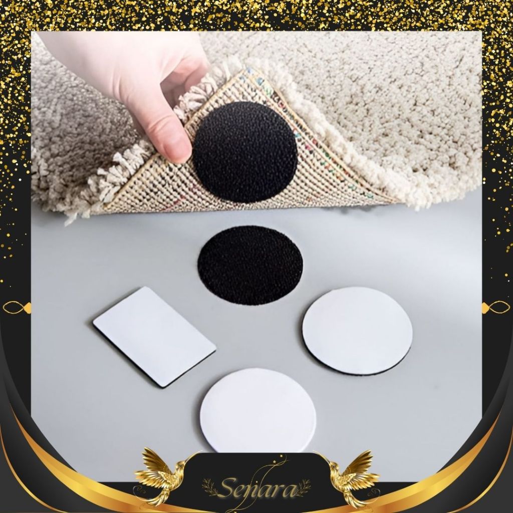 Senara Velcro Tape 5對雙面膠固定地毯地板魔術貼雙面膠帶防滑貼