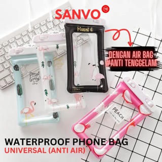 Hp 通用防水手機殼 SANVO MOTIF 防水手機包,帶圖案和安全氣囊不粘智慧手機手機袋