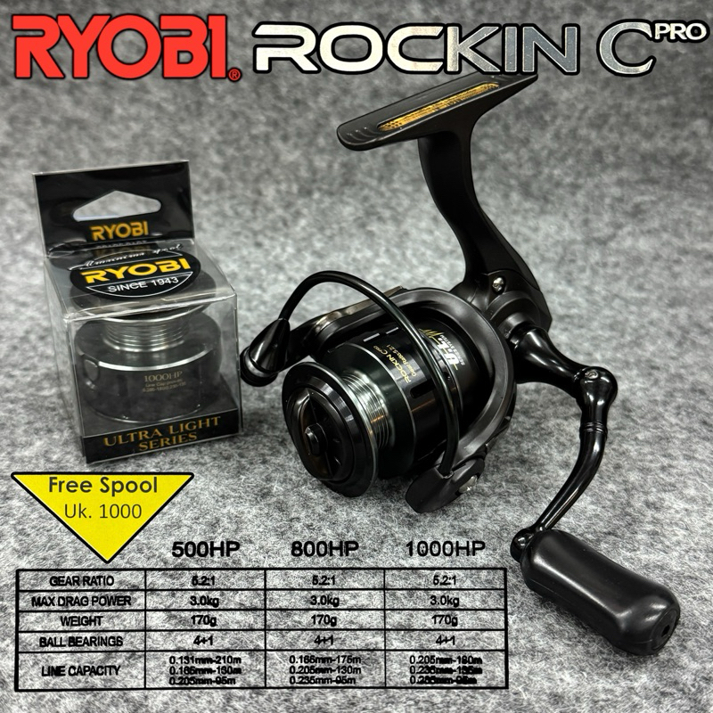 Ryobi Rockin 800 CPro 旋轉捲軸免費線軸 1000