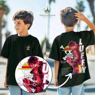 Katun Premium 兒童 DISTRO T 恤 ONE PIECE LUFFY 動漫 T 恤適用於 6-16 歲