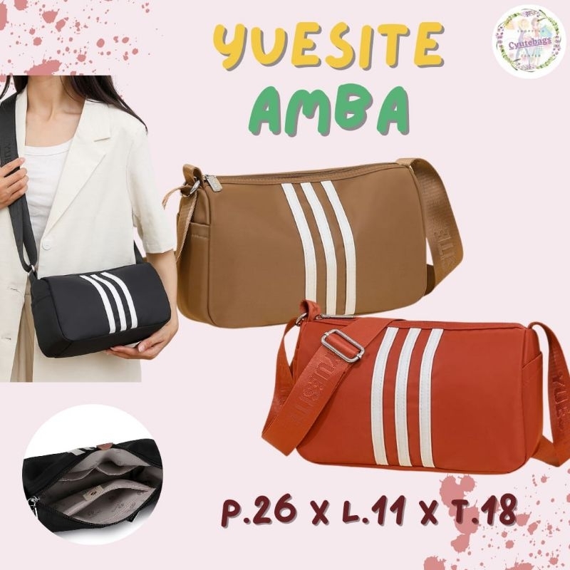 Yuesite AMB 女士單肩包尼龍 SELEMPANG 女孩斜挎進口防水