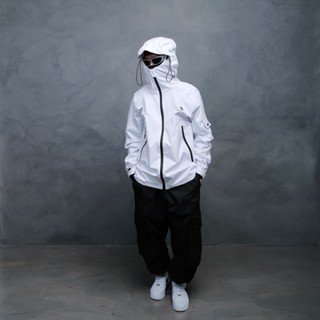 Putih Jacket Gorpcore Anorak 防水 Nagoya Montain 防水風衣白色