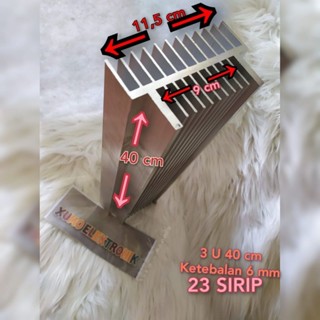 冷卻散熱器 3u 40cm 6MM 厚 hs 3u 40 cm
