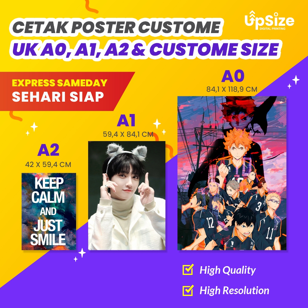 打印 KPOP 照片海報英國 A0 A1 A2 自定義尺寸高品質快遞當天 1 天就緒