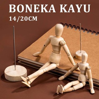 Kayu 木製人體模型迷你木製人體模型全身木製人體模型人物桌裝飾進口雕像