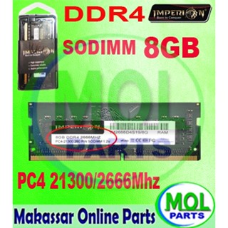 記憶體 IMPERION DDR4 8GB 2666 MHz PC 21300 SODIMM 筆記本電腦記憶體