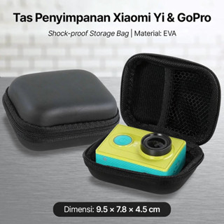 多功能方形硬包收納多用途運動相機 Gopro Yi Cam Pouch 收納耳機耳機擴音