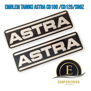 HONDA 本田 CB100 CB125 S90Z 不銹鋼 ASTRA 油箱貼紙標誌尺寸 70 毫米 x 20 毫米套裝