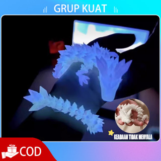 3d 夜光龍印花 3d 關節龍玩具柔性關節龍玩具水晶龍