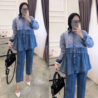 KATUN Airin COMBI 棉質牛仔褲套裝