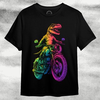 3D Rainbow Dino Rider DM0438 3D 裝備原創高階 Distro T 恤