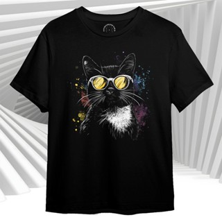 3D Cat WearingWear Original Premium Distro T 恤 3D 貓戴太陽鏡 V2 D