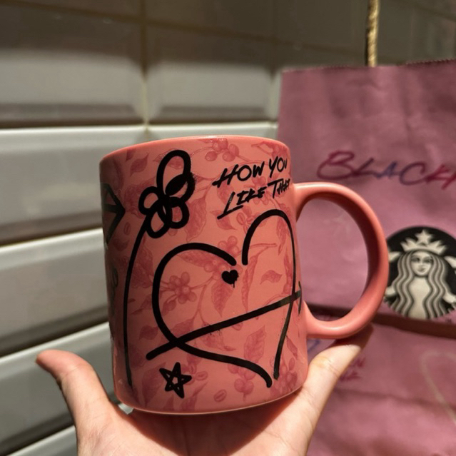 Starbucks x Blackpink 馬克杯標誌塗鴉星巴克菲律賓原創