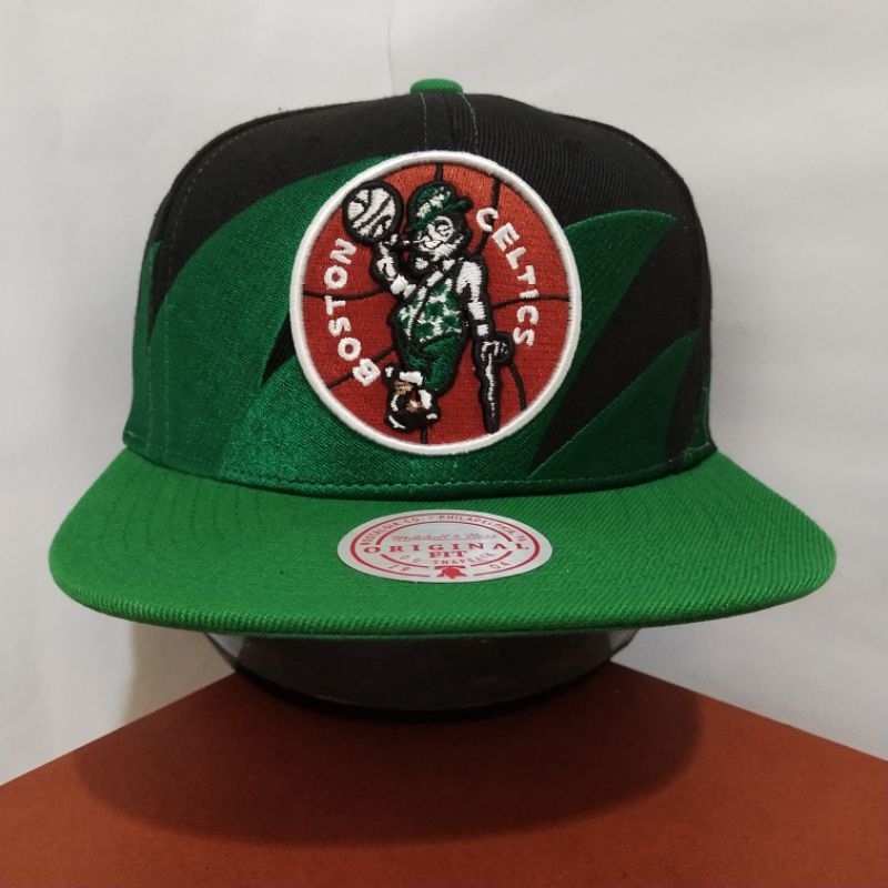 原裝 Mitchell Ness 帽子 100 Sharktooth Boston Celtics Snapback 黑