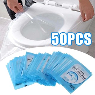 50 件套馬桶座套馬桶座圈馬桶座抗菌防水一次性馬桶座墊塑膠馬桶座圈