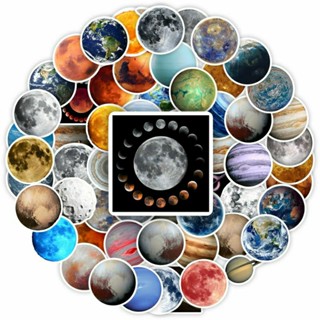 HP Planet Stickers 太空星球包貼紙頭盔貼紙筆記本電腦貼紙手提箱貼紙最新款 Tumblr 貼紙手機貼紙防