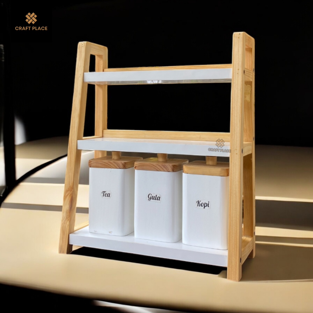 KAYU Craft Place 美學木製廚房香料架堆疊 3