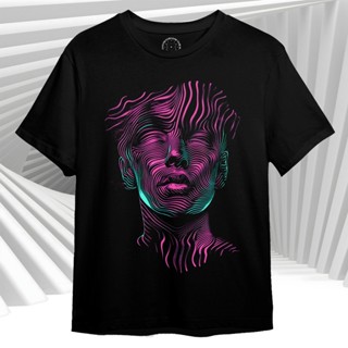 3D AbstractWear Original 高階 Distro T 恤 3D 抽象男臉 DM0556