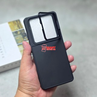 手機殼 Redmi Note 14 Pro Plus Macaron 黑色支架相機殼法蘭絨立式