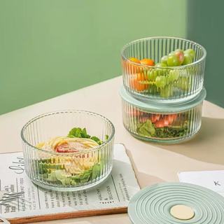 LKM572 2in1 食品收納盒玻璃材質微波爐安全飯盒內容 2PC LITTLE KUMA