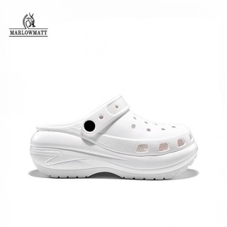 HITAM PUTIH MARLOWMATT Crocs CLASSIC Crocs 涼鞋女士 Baim 涼鞋 jibb