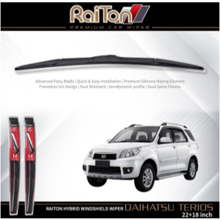 一對大發 Terios 22 18 Raiton 汽車擋風玻璃混合雨刷