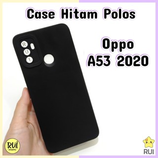 HITAM 啞光黑色手機殼 Oppo A33 A32 A53 2020 軟殼 Blackmatte 純色柔性矽膠 HP