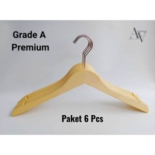 GANTUNGAN PREMIUM 天然美學 A 級木製衣架高階成人衣架