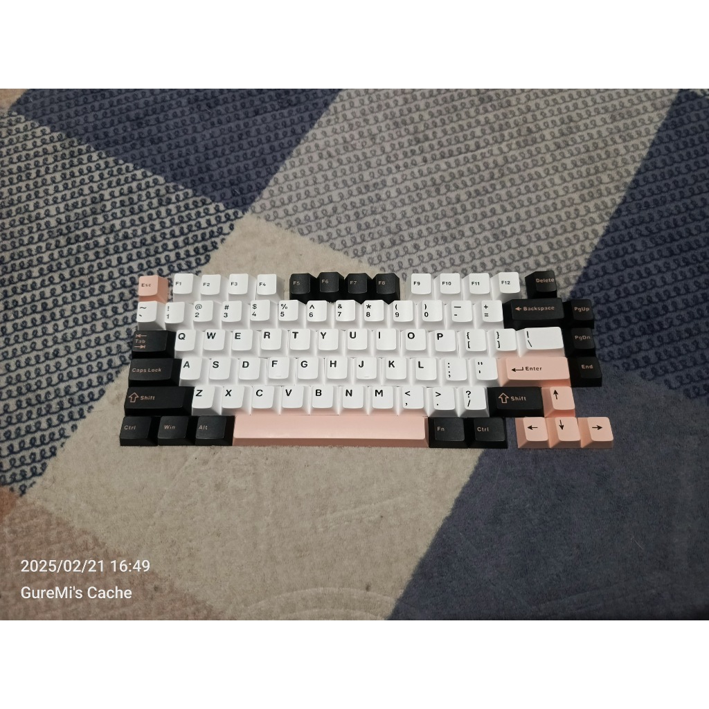 鍵帽三色 PBT 雙色櫻桃型材 8x 鍵鍵盤機械 75 Leobog HI8 SE