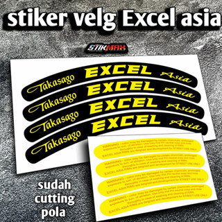 Hitam Takasago EXCEL ASIA 天鵝絨貼紙最佳品質黑色黃色印刷貼紙