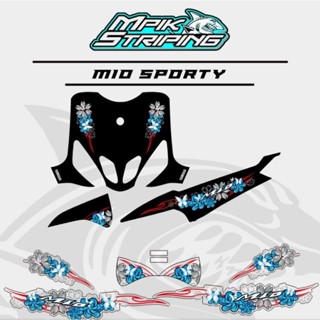 條紋貼紙透明 MIO 運動圖案定製花卉設計