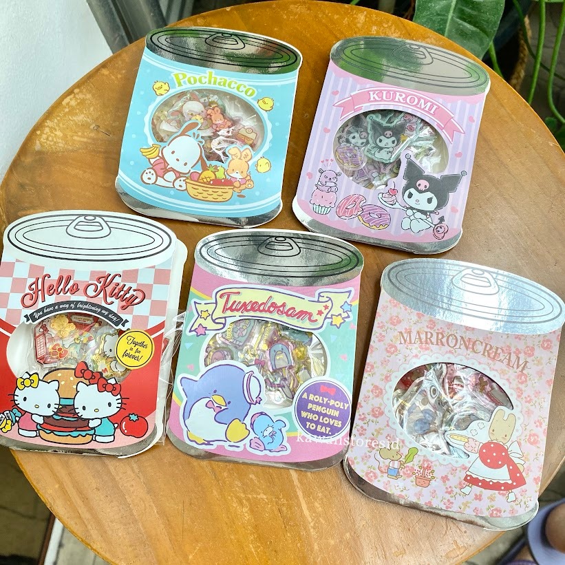 迪士尼 錫貼紙標籤貼紙角色迪斯尼三麗鷗燕尾服黑美馬龍奶油波查可小雙星禮物獨特可愛禮物