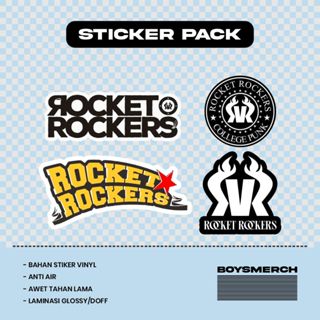 Hp Rocket Rockers PopPunk Band 美學貼紙筆記本電腦手機筆記本摩托車頭盔