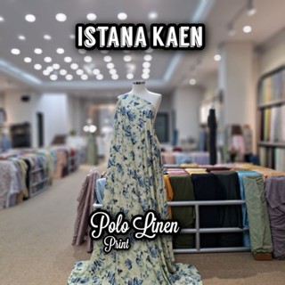 印花亞麻 Polo C05 印花亞麻 Polo 亞麻圖案亞麻圖案 ISTANAKAEN 圖案