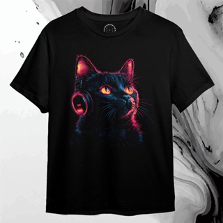 3D Cat WearingWear Premium Distro T恤原創3D貓戴耳機V2 DM0492