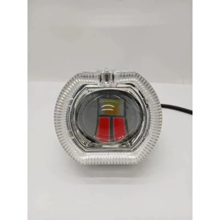 摩托車主 LED 燈 BILED 切斷 ALA ALA 2.5 英寸環形藍色惡魔 AC DC 高階汽車摩托車變體