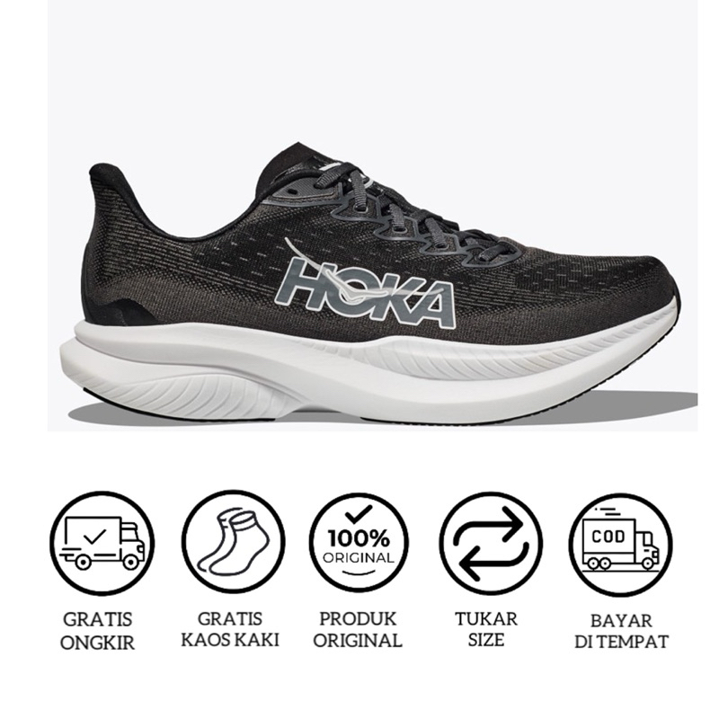 HOKA ORIGINAL ONE MACH 6 黑白