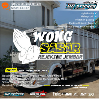切割汽車卡車車窗貼紙 Canter 皮卡 L300 後側車身車窗配件酷字 Wong Sabar Rejekine Jem