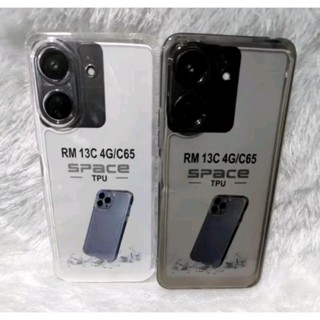HP 軟殼外殼 Clear Space Redmi 13C 4G/POCO C65 透明矽膠和手機背面保護膜+相機
