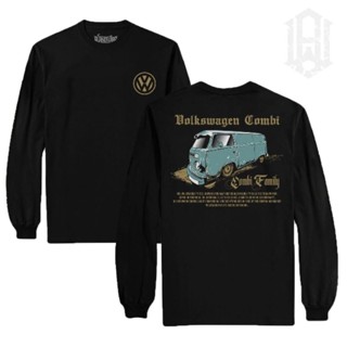 長袖經典 69 Volks Wagen Combi Car 復古復古黑色 Blandwire VW Combi T 恤