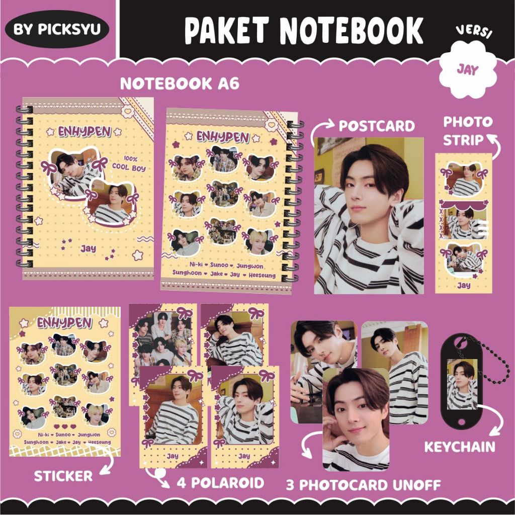 ENHYPEN 戒指套餐搖滾筆記本 ENHYPEN II HAMPERS KPOP II ENHYPEN FANKIT