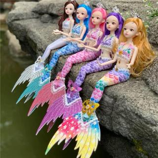 JA美人魚娃娃兒童玩俱生日禮物美人魚娃娃40Cm美人魚娃娃美人魚娃娃毛絨BJD娃娃帶11個可拆卸關節美人魚娃娃玩具兒童玩