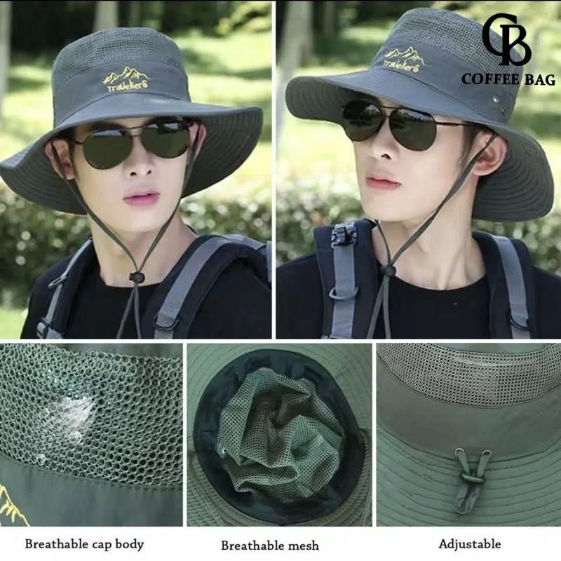男女旅行者寬簷防紫外線登山釣魚野營帽 TPI-269