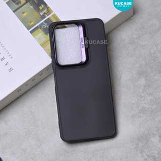 手機殼 Vivo Y04 手機殼法蘭絨立式馬卡龍黑環 Kucase 相機