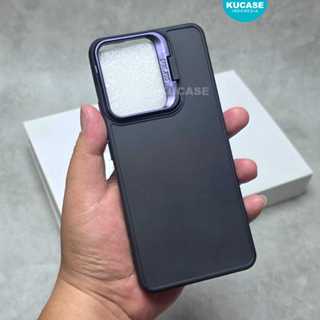 Case Poco X7 Pro 5G 保護套法蘭絨立式馬卡龍黑環相機 Kucase