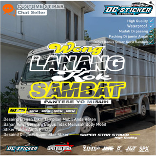 切割汽車卡車車窗貼紙 Canter Pick Up L300 後側車身貼紙配件 Words Wong Lanang Ko