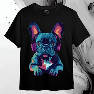 3D Bulldog 帶耳機 DM0912 原裝高階 Distro T 恤 3D Bulldog