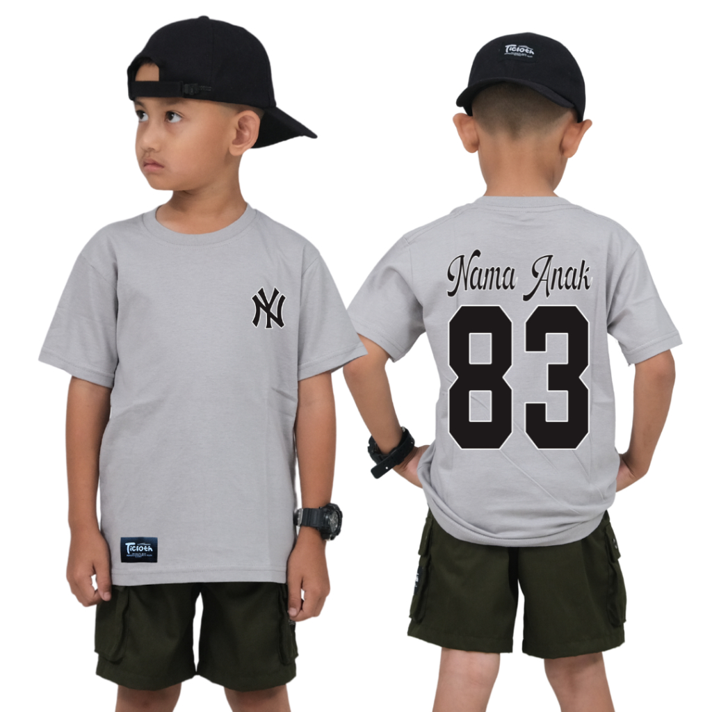 Ny Yankees 棒球男孩女孩 T 恤 Distro 衣服免費要求自定義名稱和號碼