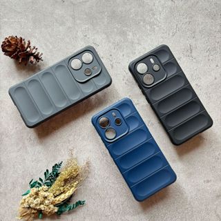 XIAOMI Redmi Note 14 4G Note14 5G 手提箱保護套軟包夾克波浪外殼 TPU 堅固抗真菌小米